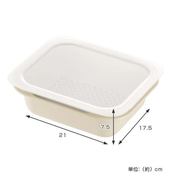リッチェル（Richell） ザル＆ボウル3点セット M 角型 蓋付き 電子