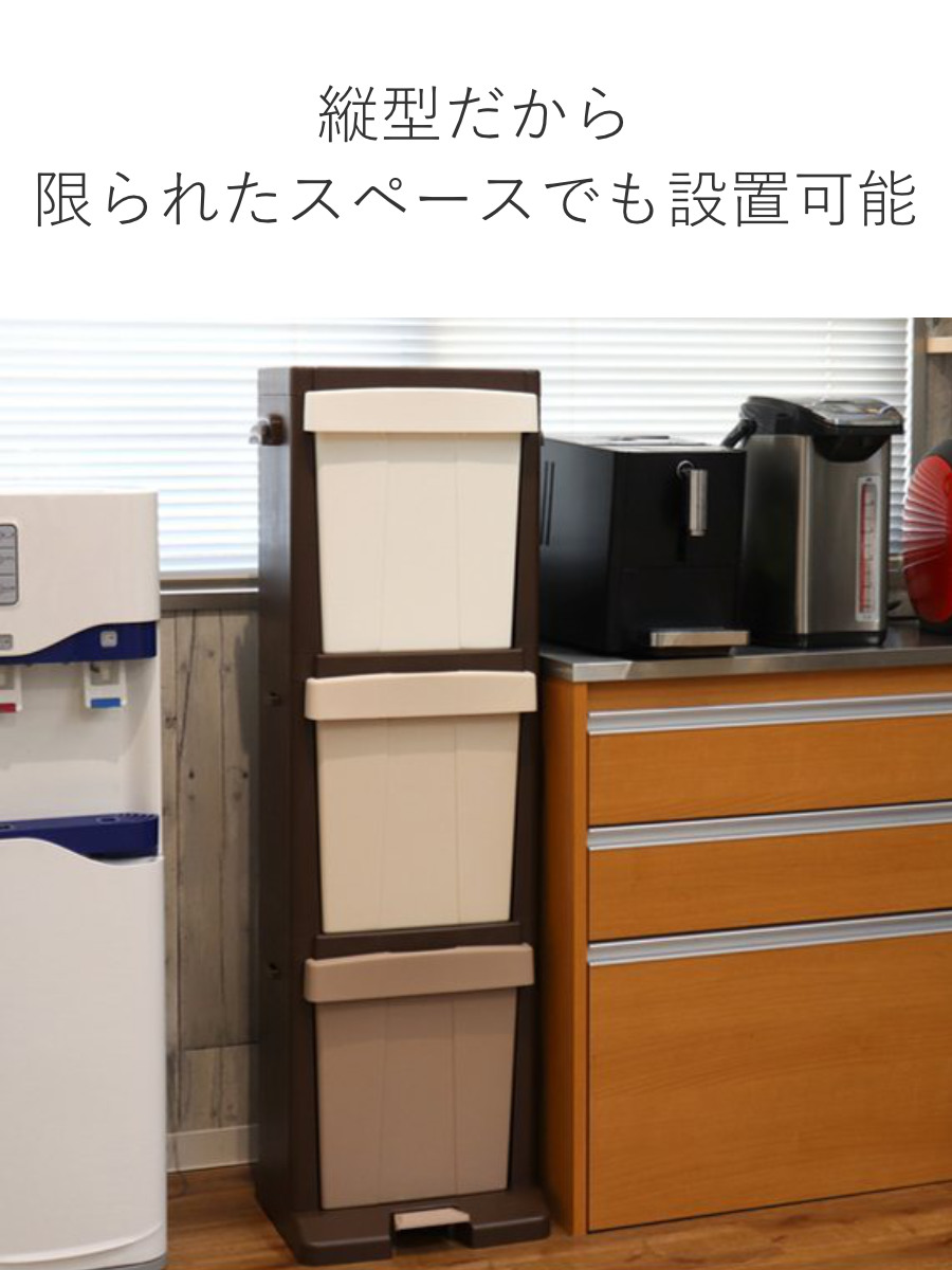 リッチェル（Richell） ゴミ箱 54L 分別 ストッカー 3段 8分別