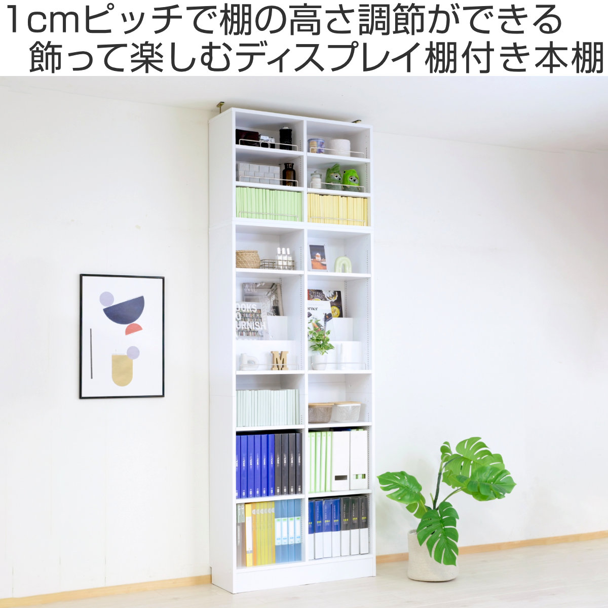 JK-PLAN（ジェイケイ・プラン） 本棚 幅81cm 上置きセット 1cmピッチ