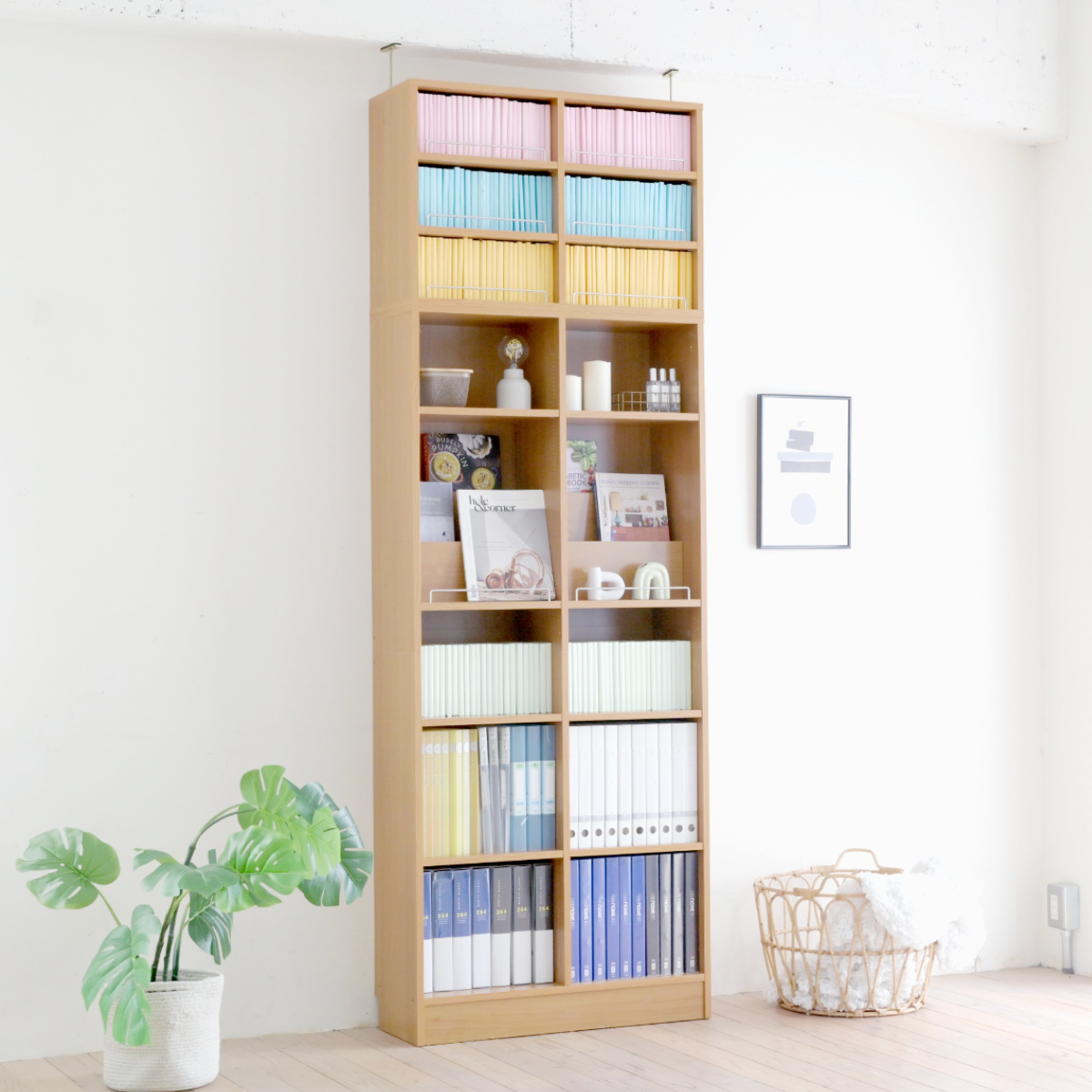 JK-PLAN（ジェイケイ・プラン） 本棚 幅81cm 上置きセット 1cmピッチ