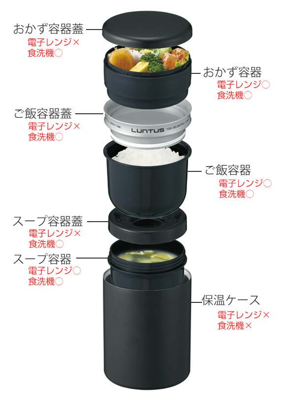 アスベル（ASVEL） 弁当箱 保温 1040ml ステンレス ランタス 縦型 箸