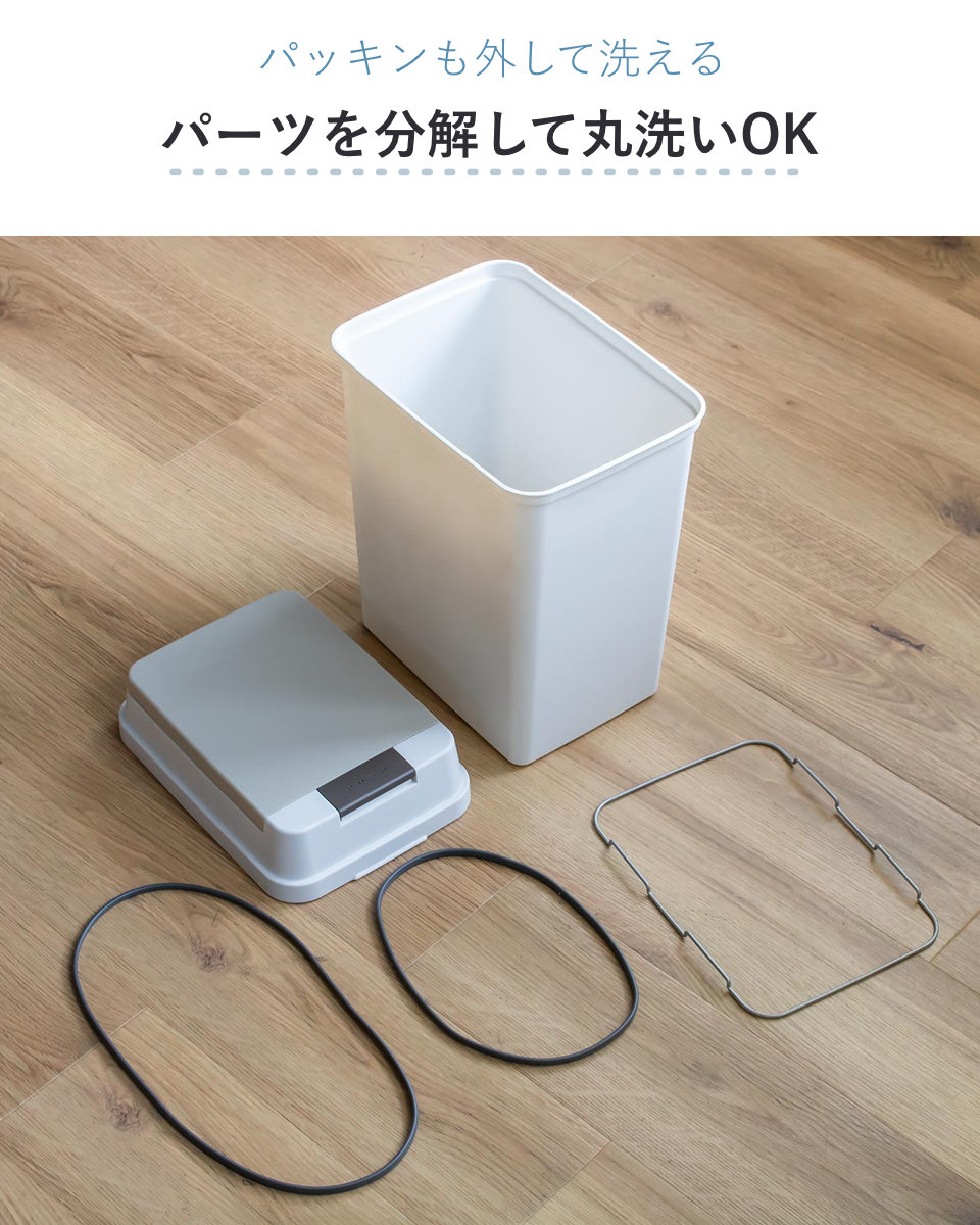アスベル（ASVEL） ゴミ箱 19L 密閉 プッシュ式 （ ごみ箱 約20L 約20
