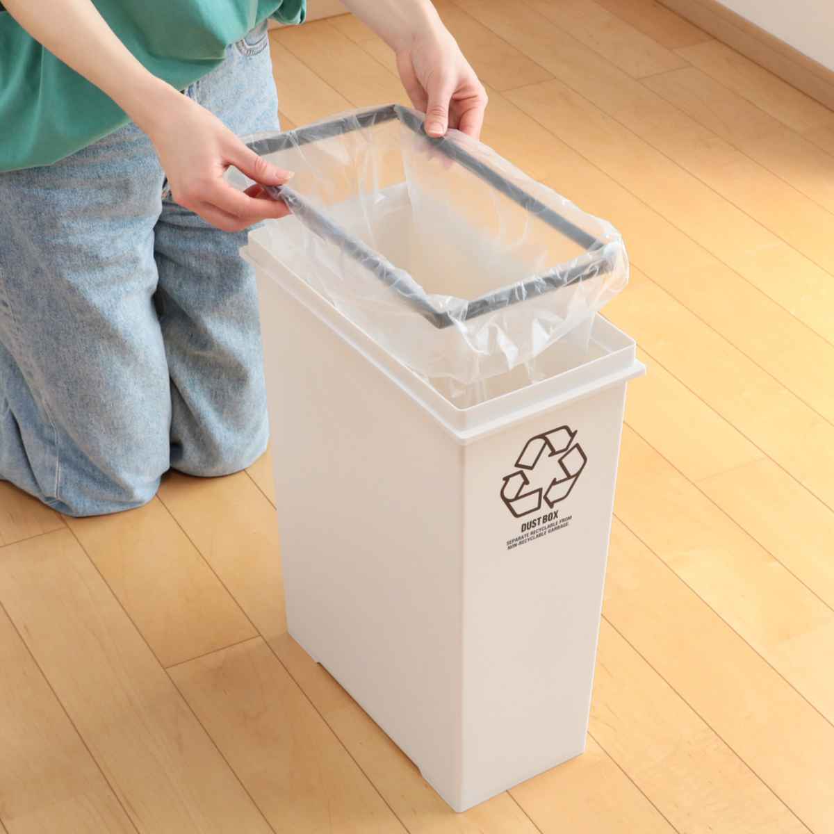 アスベル（ASVEL） ゴミ箱 60L 資源ゴミ 横型 3分別ワゴン （ ごみ箱