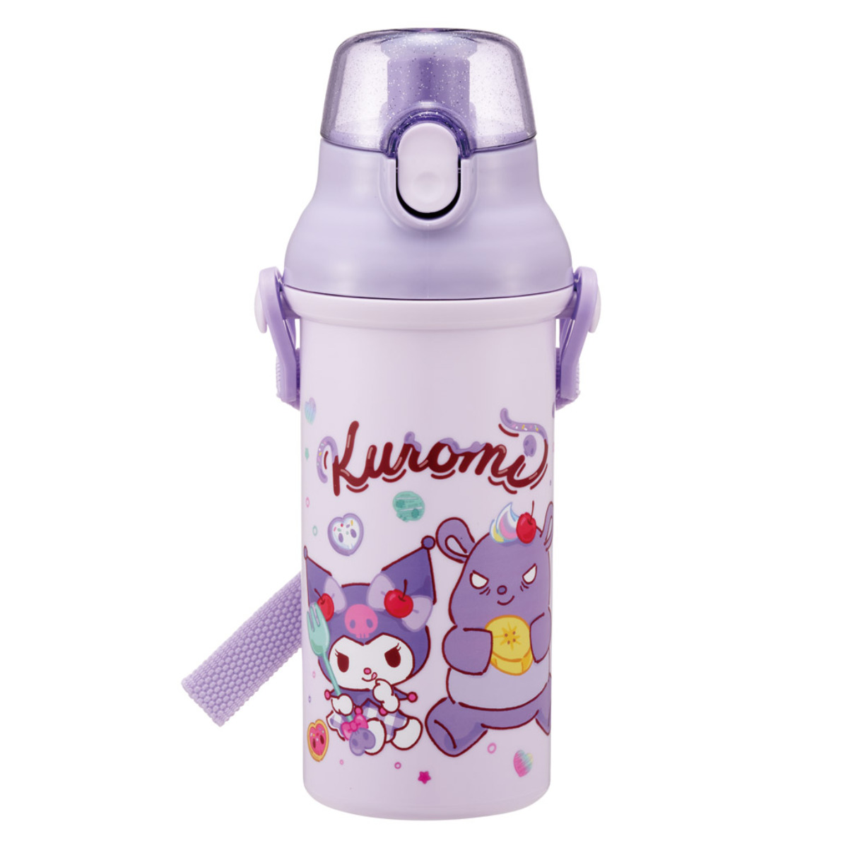 スケーター 水筒 480ml 直飲プラワンタッチボトル クロミファンシー