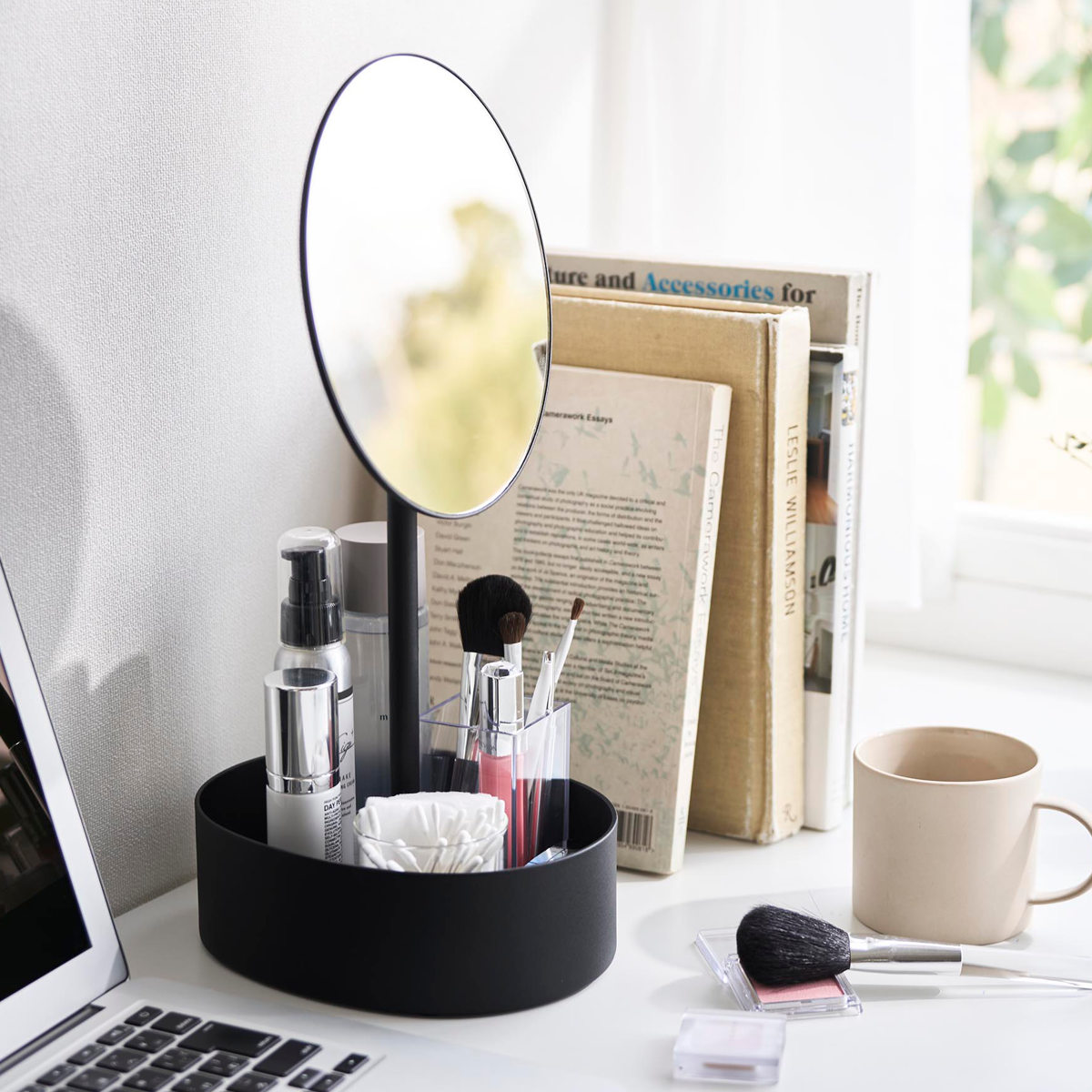 tower 特典付き 山崎実業 高さと角度が調節できる収納付きスタンド