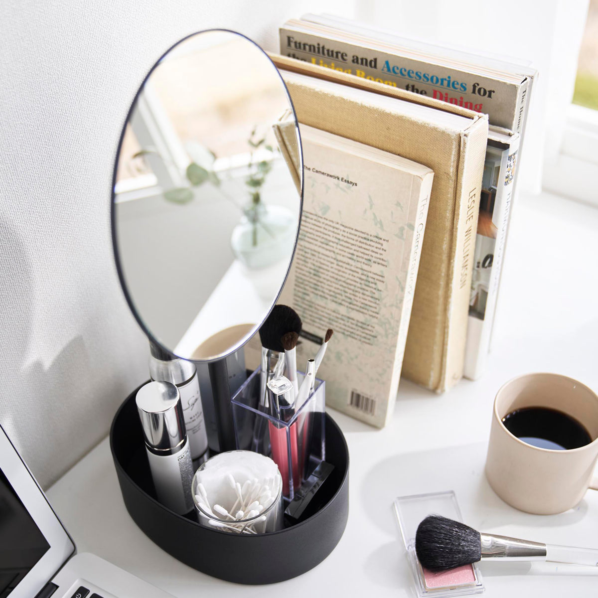 tower 特典付き 山崎実業 高さと角度が調節できる収納付きスタンド