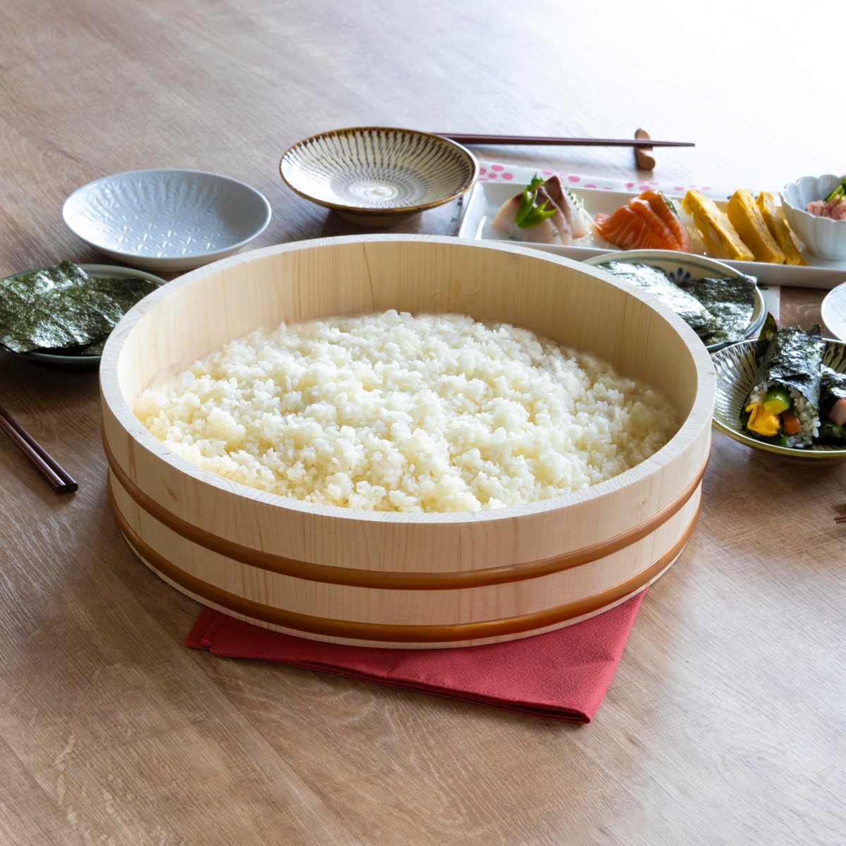 パール金属 すし桶 寿司桶 飯台 木製 36cm 約7合用 （ 木製飯台 おひつ