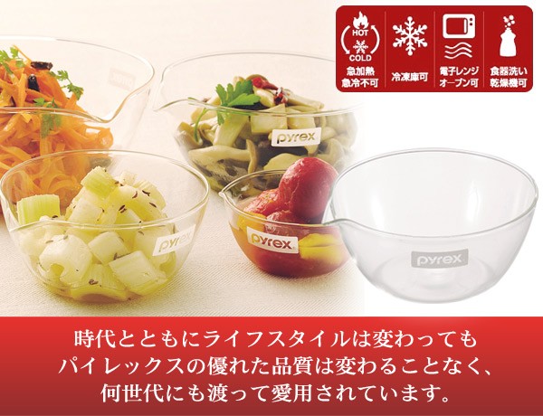 PYREX（パイレックス） ボウル 100ml 耐熱ガラス 注ぎ口付き （ ボール
