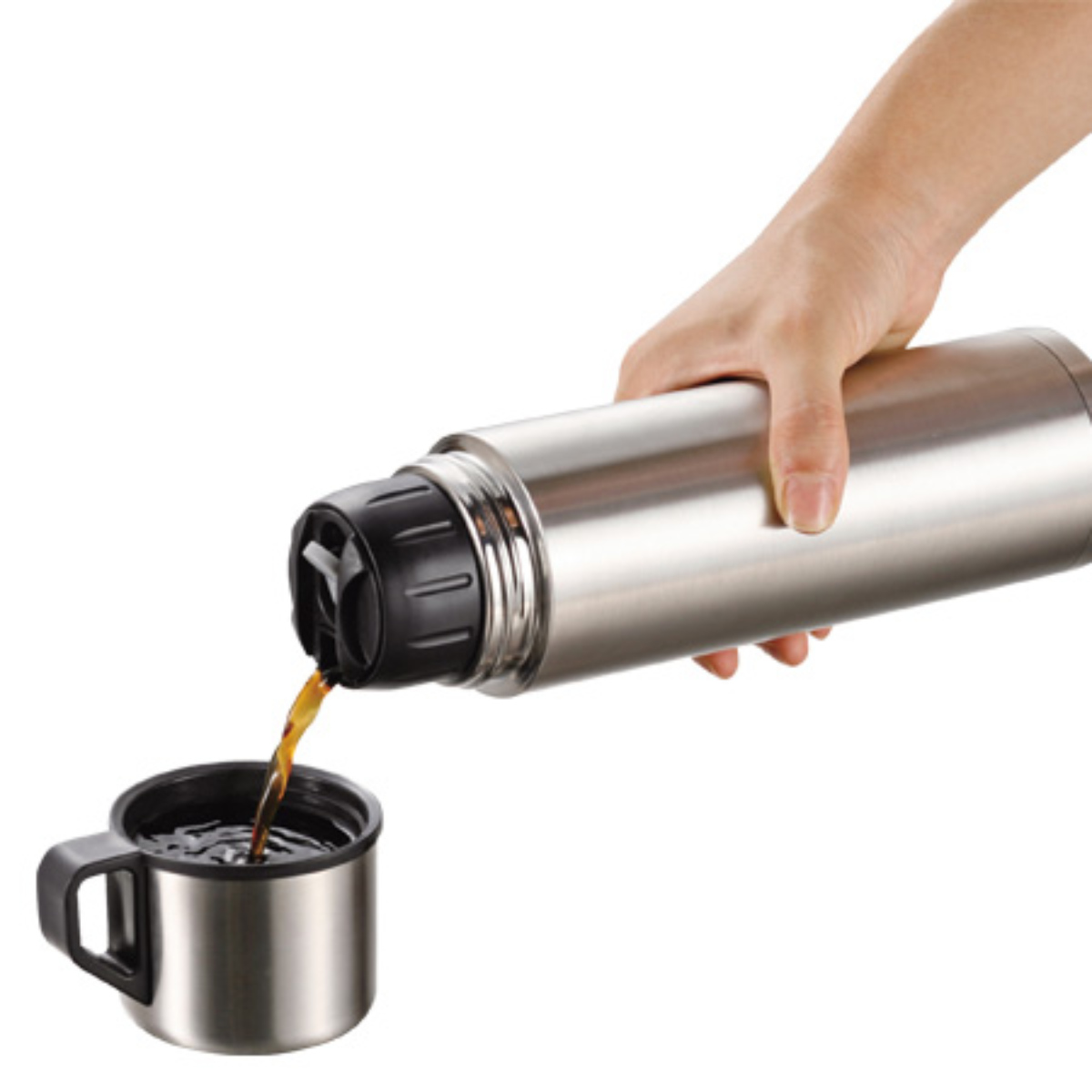 パール金属 水筒 500ml ステンレスボトル コップ付き スタイル