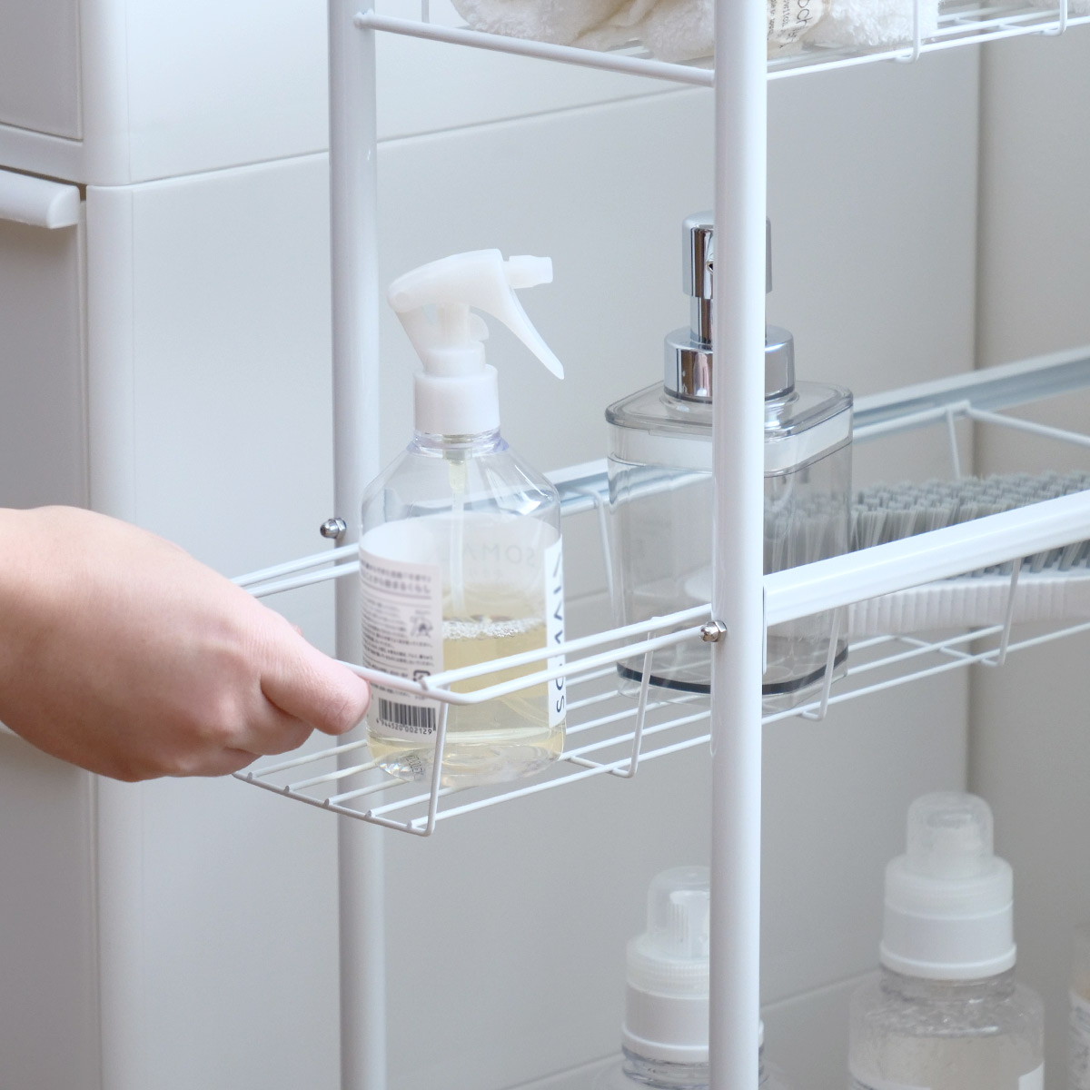 隙間収納 洗面所 ランドリー引出し棚 ランドリーラック 洗濯機サイド