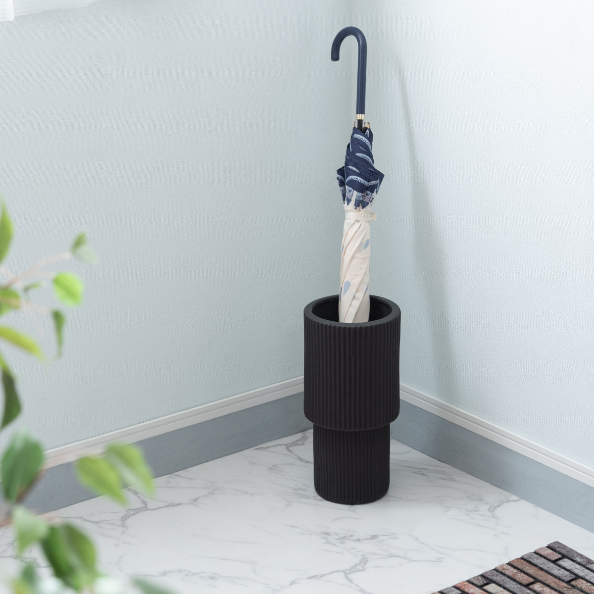 東谷 傘立て 陶器 モダン コーデュロイ模様風 （ 傘たて 傘 収納