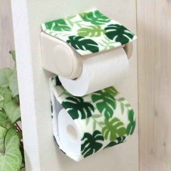 ペーパーホルダーカバー モンステラ グリーン トイレットペーパーホルダー カバー インテリアパレットヤフー店 通販 Yahoo ショッピング