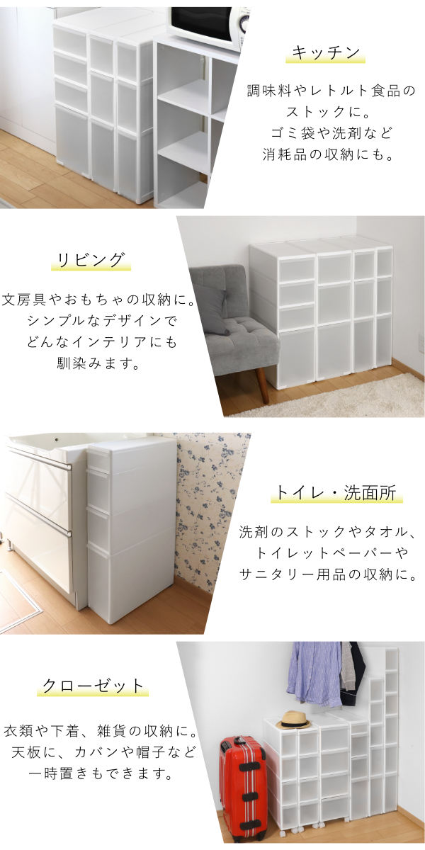 Like-it（ライクイット） キッチンストッカー スリムストレージ ミディ