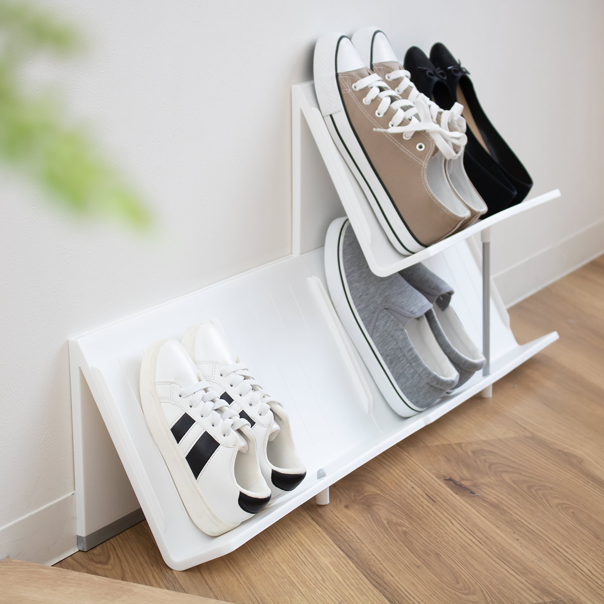 吉川国工業所 シューズラック 3段 スリム 省スペース 幅45×奥行17.5×高