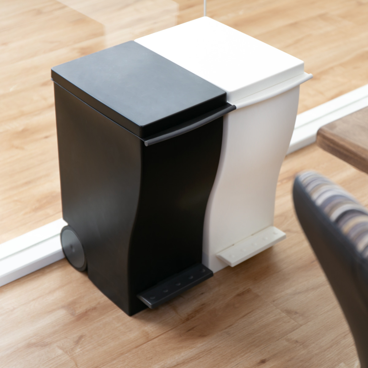 12/16まで！kcud スリムペダル20ℓ ブラック3個セット kcud ゴミ箱 20L mini スリムペダル ふた付き （ 20l 20リットル