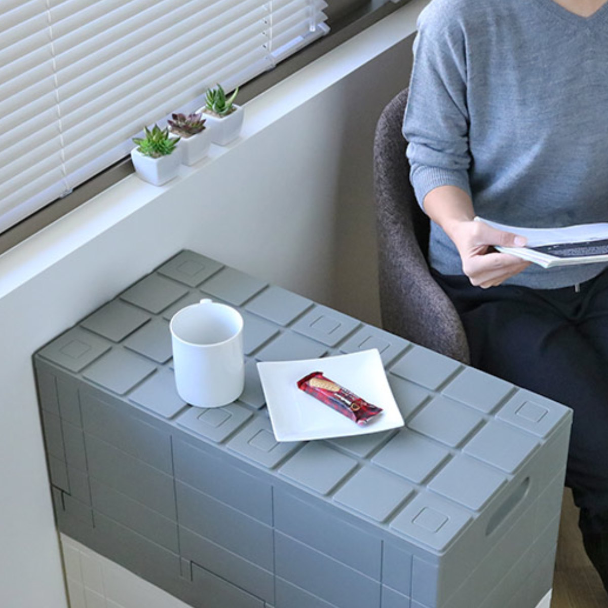 収納ボックス 幅60×奥行30×高さ30.2cm グリッドコンテナー