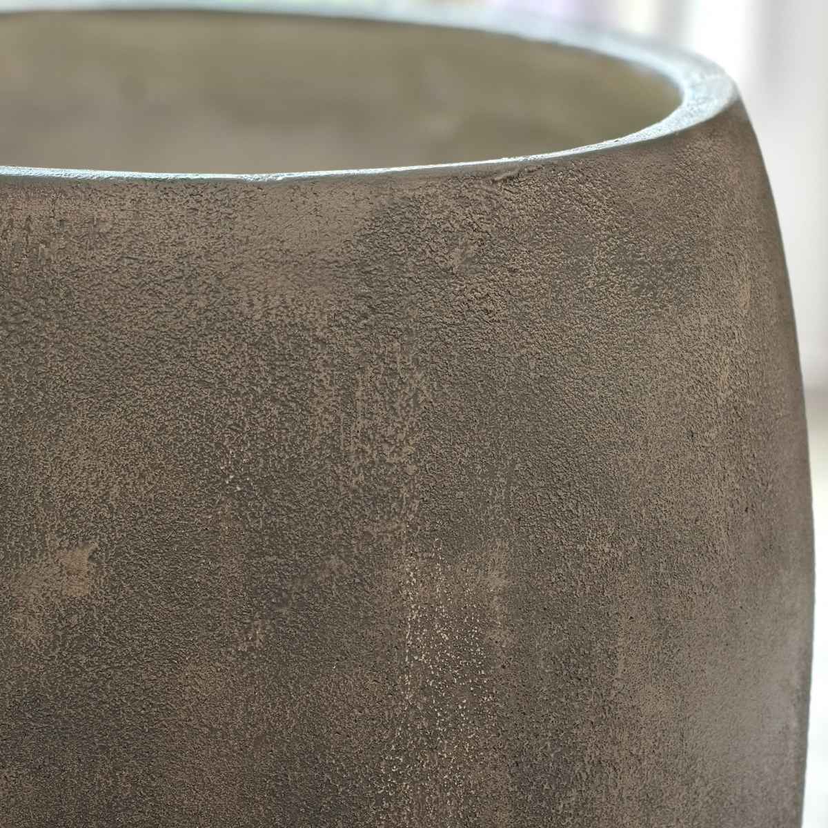 プランター グリッテ 石調FRPプランター 幅42cm ドロップ型 （ プランターカバー ラウンド 植木鉢 鉢 底穴 屋外 外 家庭菜園 寄せ植え おしゃれ ）の画像
