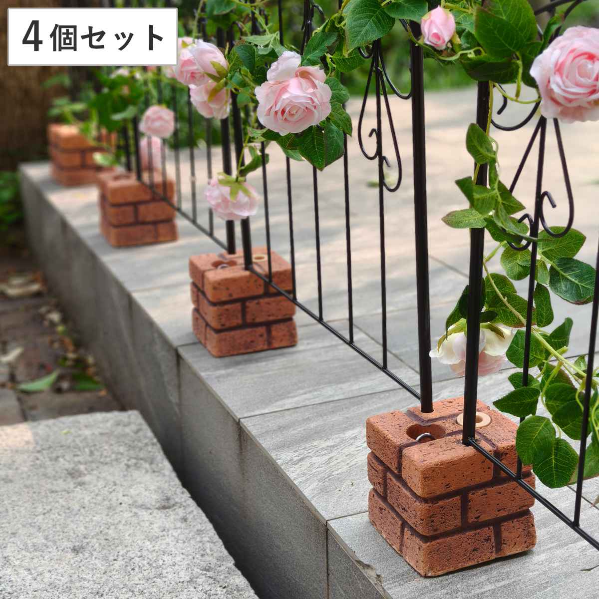 ブロック レンガ調 多機能ブロックウェイト 5kg 4個組 （ 荷重ブロック