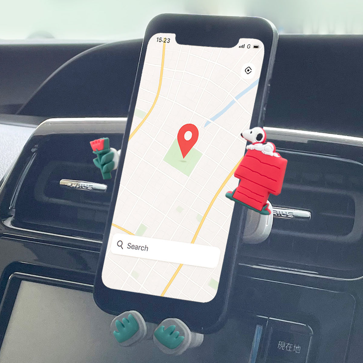 三金商事 スマホホルダー 360度回転 スヌーピーハウス カー用品
