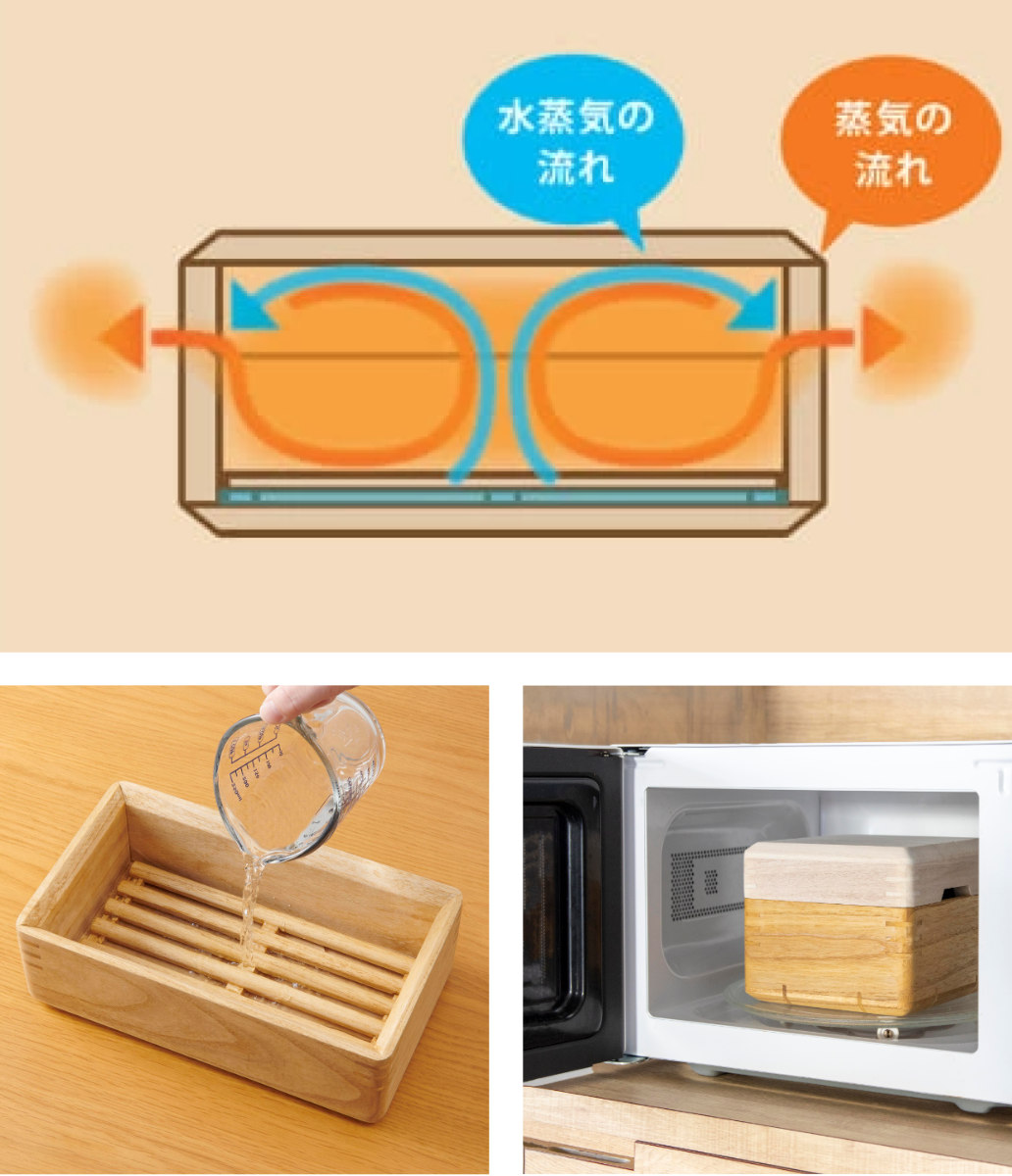 OSMAC 蒸し器 むし鉢 KIRISAI 桐のレンジでむし鉢 小 （ 電子レンジ