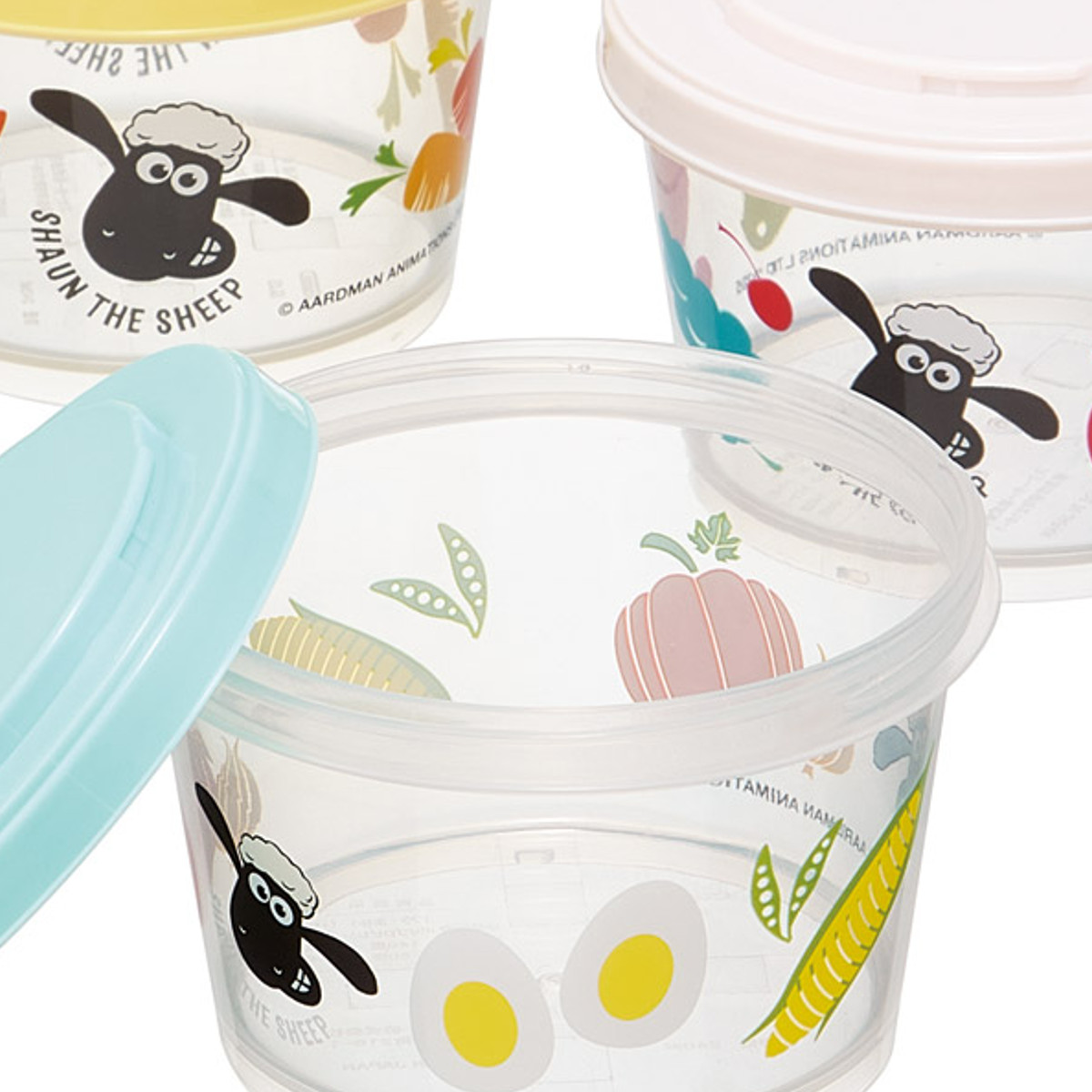 ぽすくまのイラスト付き食品保存容器2点セット くまくまポット160