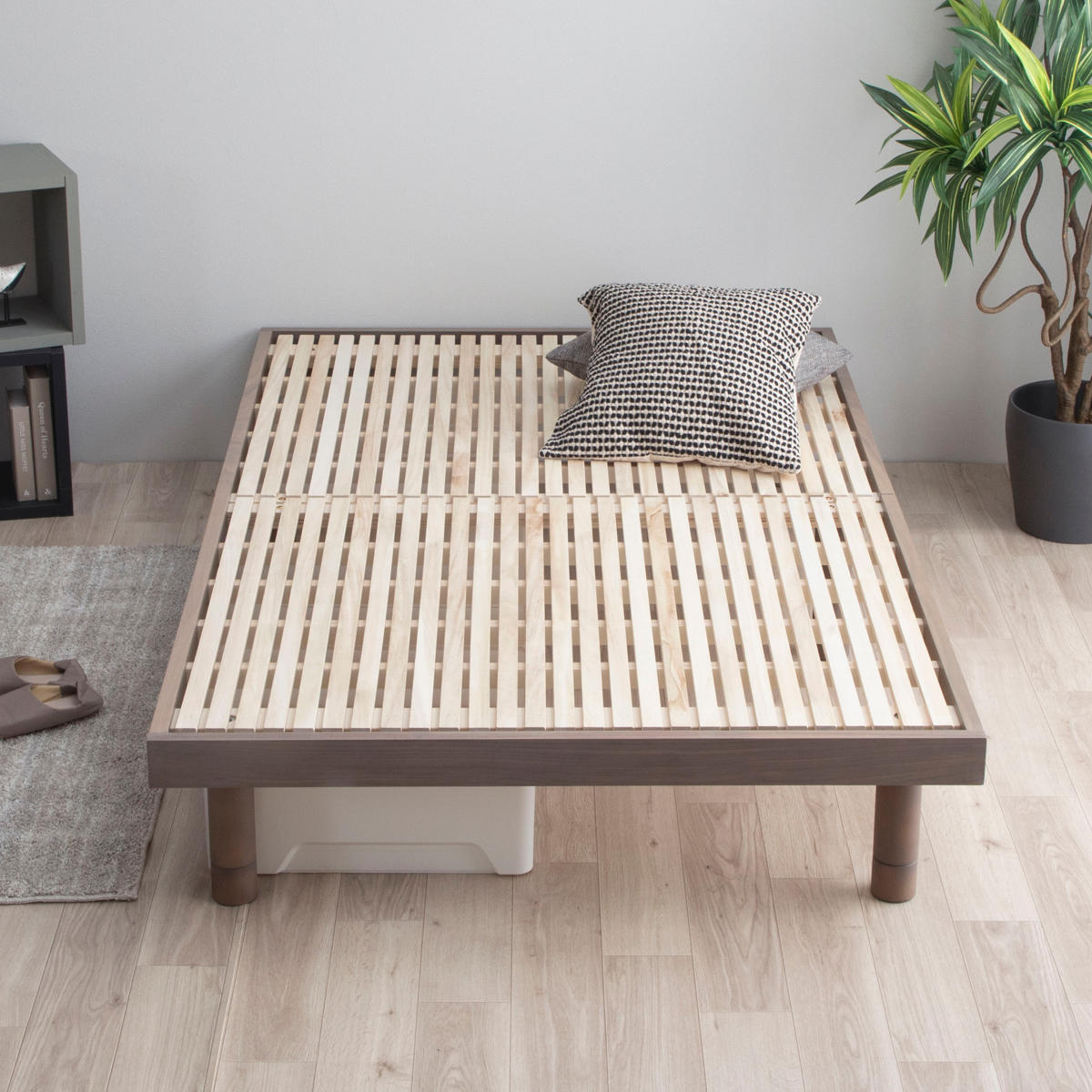 すのこベッド セミダブル 桐製 天然木 簡単組立 susu （ ベッド 高さ