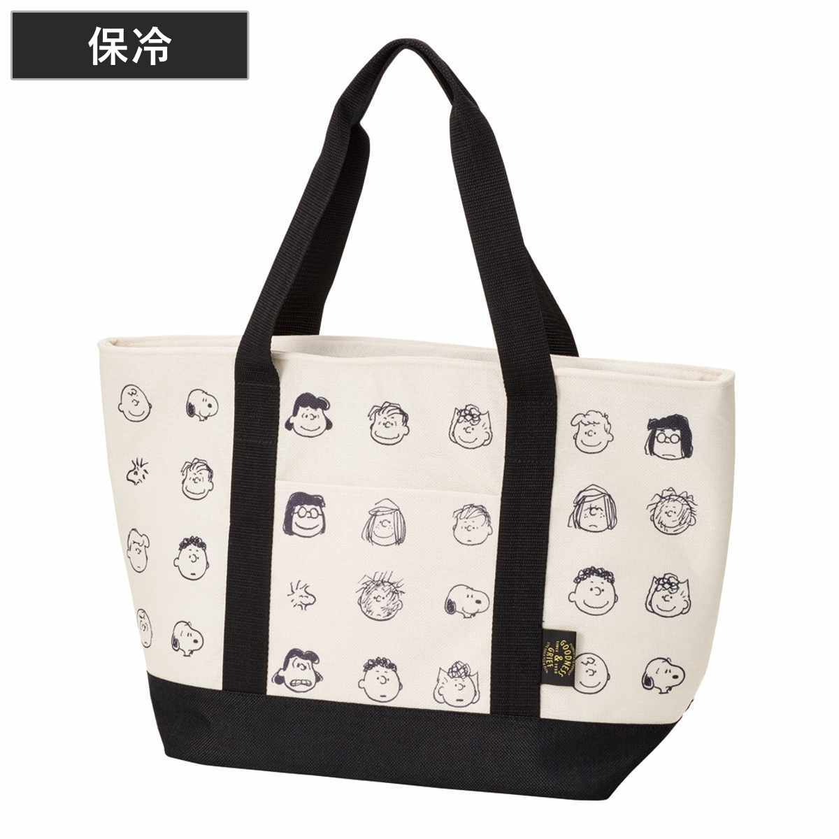 エコバッグ 麻風 トート 保冷 ショッピングバッグ スヌーピー （ バッグ 保冷バッグ マチ付き 買い物 かばん 鞄 ）