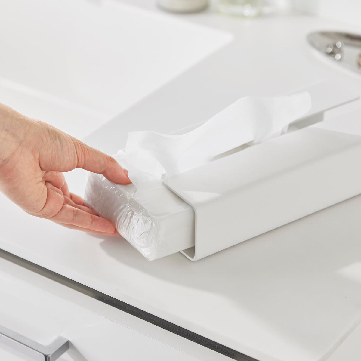 tower 特典付き 山崎実業 入れ替え簡単ソフトパックティッシュケース