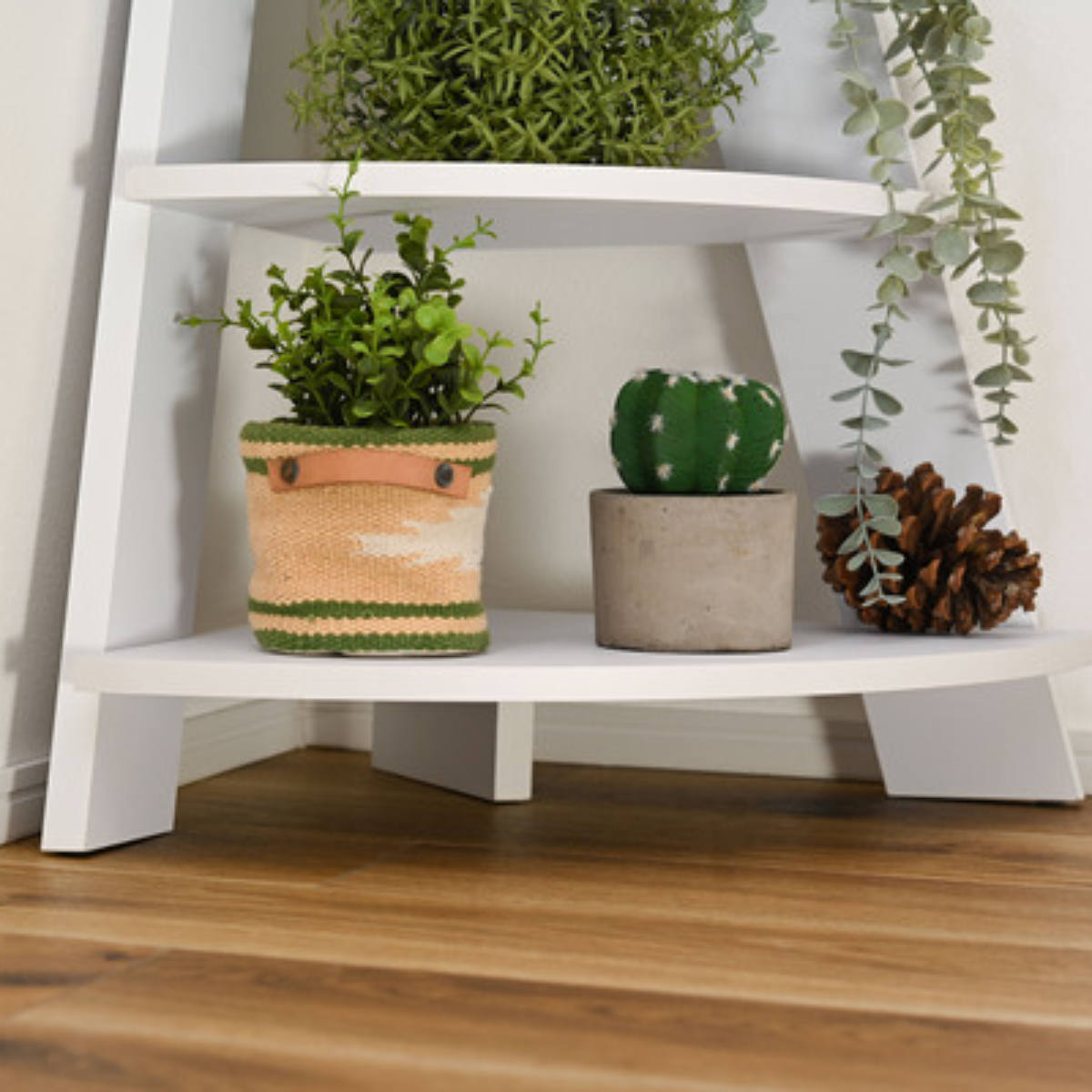 コーナーラック 幅57cm 5段 デッドスペース活用 （ コーナーシェルフ