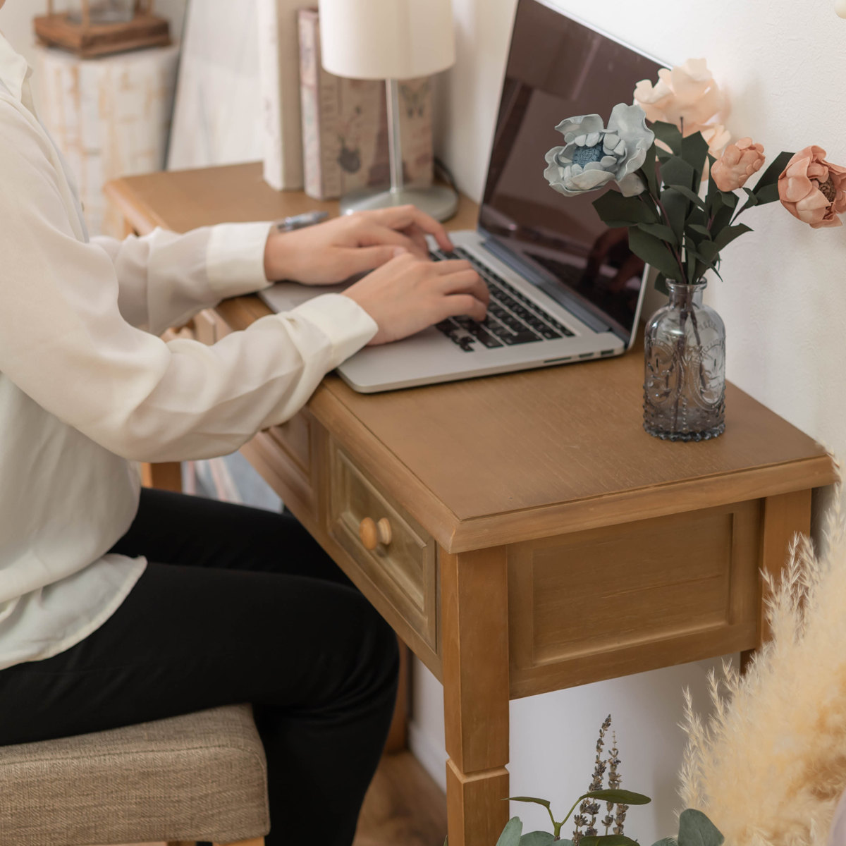 東谷 コンソールデスク 幅100cm 天然木 アンティーク調 （ コンソール