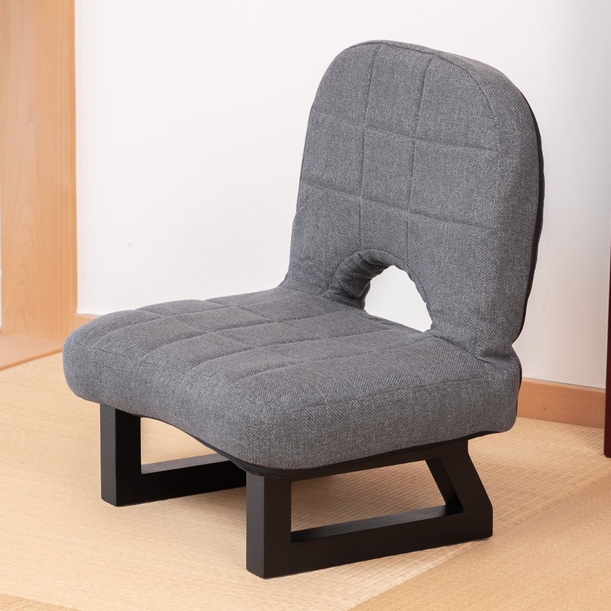 東谷 正座椅子 背もたれ 折りたたみ ファブリック 木製 （ 座椅子