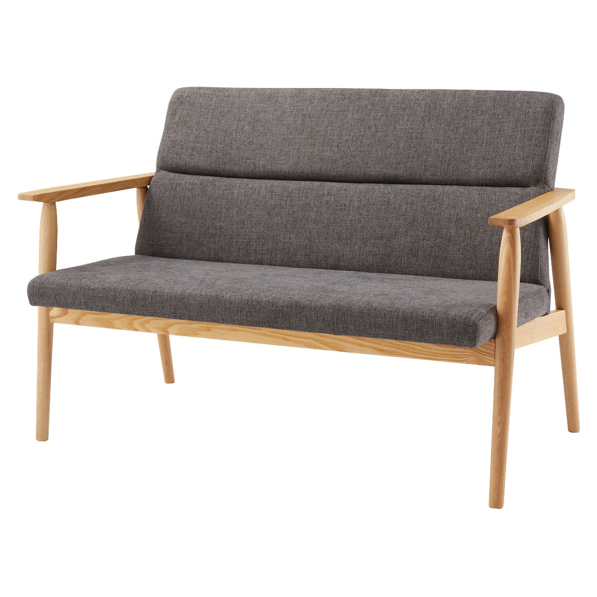 東谷 ダイニングソファ 幅117cm 2人掛け 木製フレーム リズシリーズ