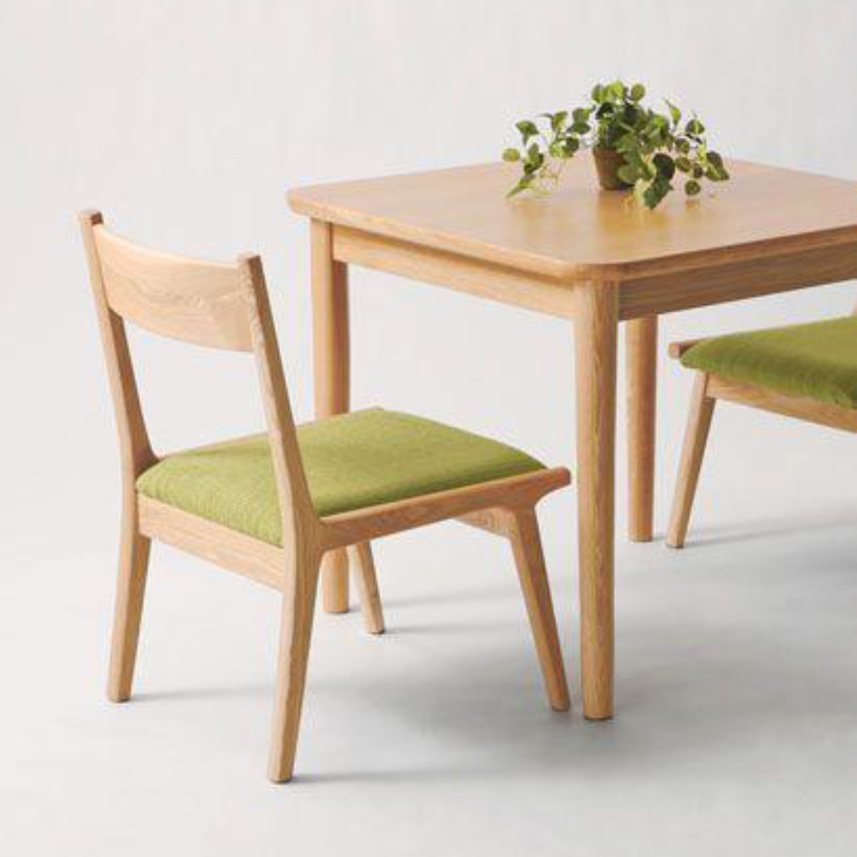 東谷 ダイニングチェア 座面高36cm 木製 グリーン （ 天然木 低い 低め