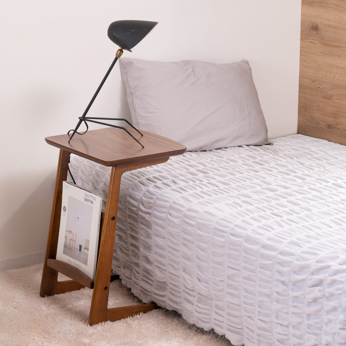 東谷 ソファサイドテーブル マガジンラック付 （ サイドテーブル