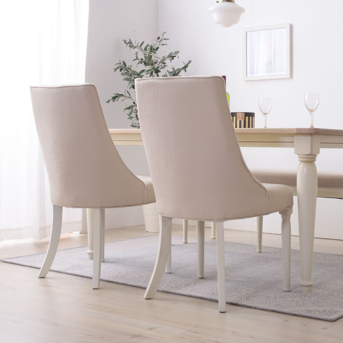 東谷 ダイニングチェア 座面高47cm 天然木 シャビーシック （ フレンチ