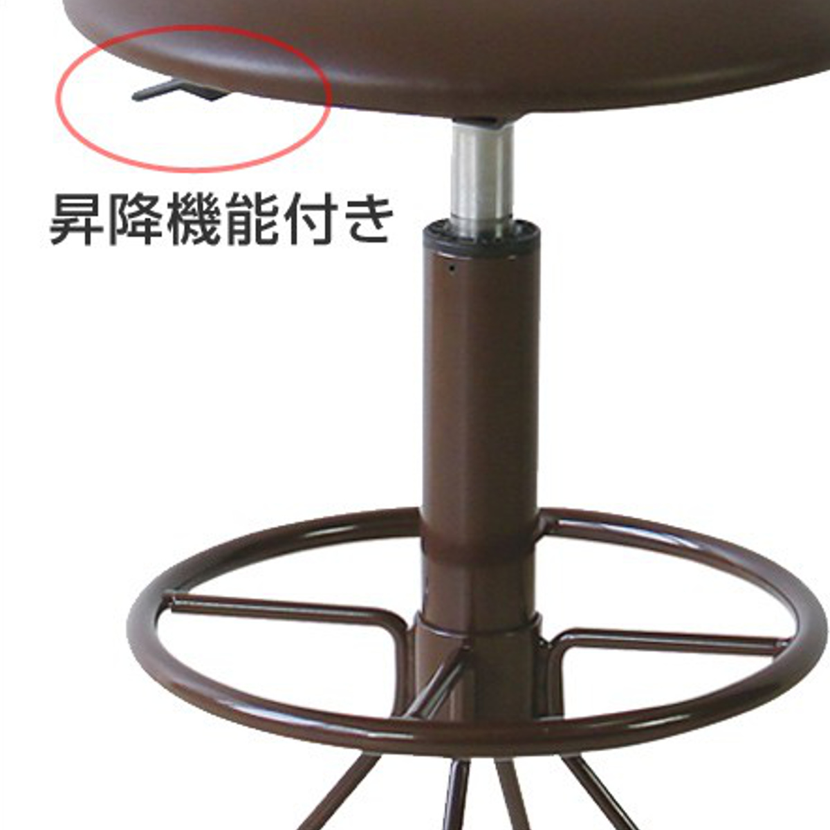 東谷 カウンターチェア オシャレ 背もたれ付き 昇降 回転 ソフトレザー