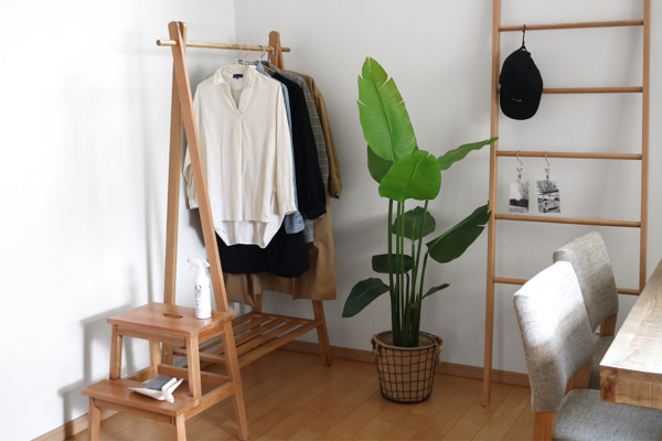 踏み台 高さ47cm ステップ台 天然木 木製 オーク材 スツール 腰掛 （ 2