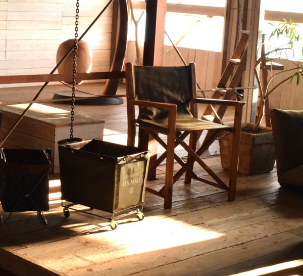 □在庫限り・入荷なし□ ディレクターズチェア 本革 天然木フレーム 座