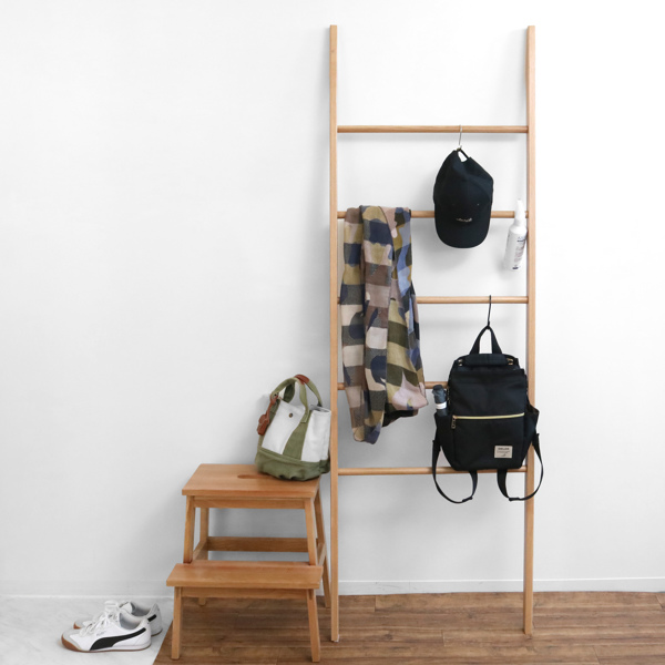 天然木　木製 ラダーシェルフ 楽天市場】【即日発送＆日時指定可】 天然桐材 ラダーラック 4段