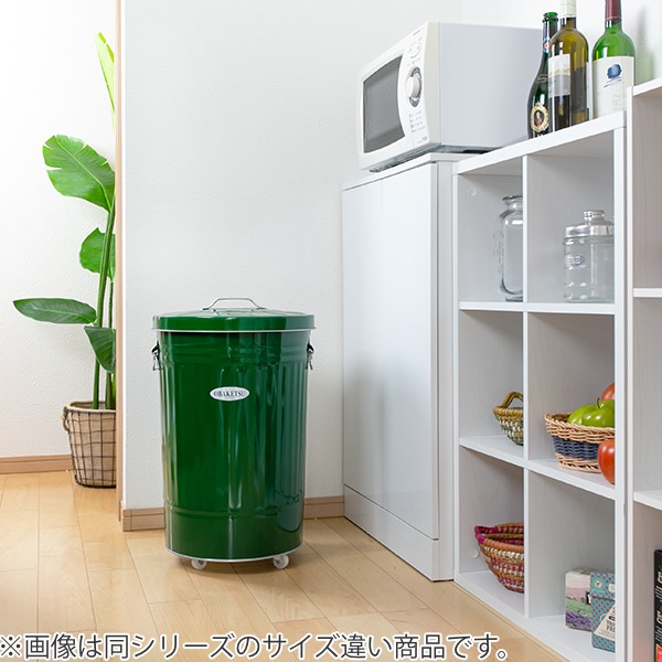 【新品】obaketsu ゴミ箱33L キャスター付 緑 ゴミ箱 33L オバケツ 屋外兼用 キャスター付き （ OBAKETSU ごみ箱