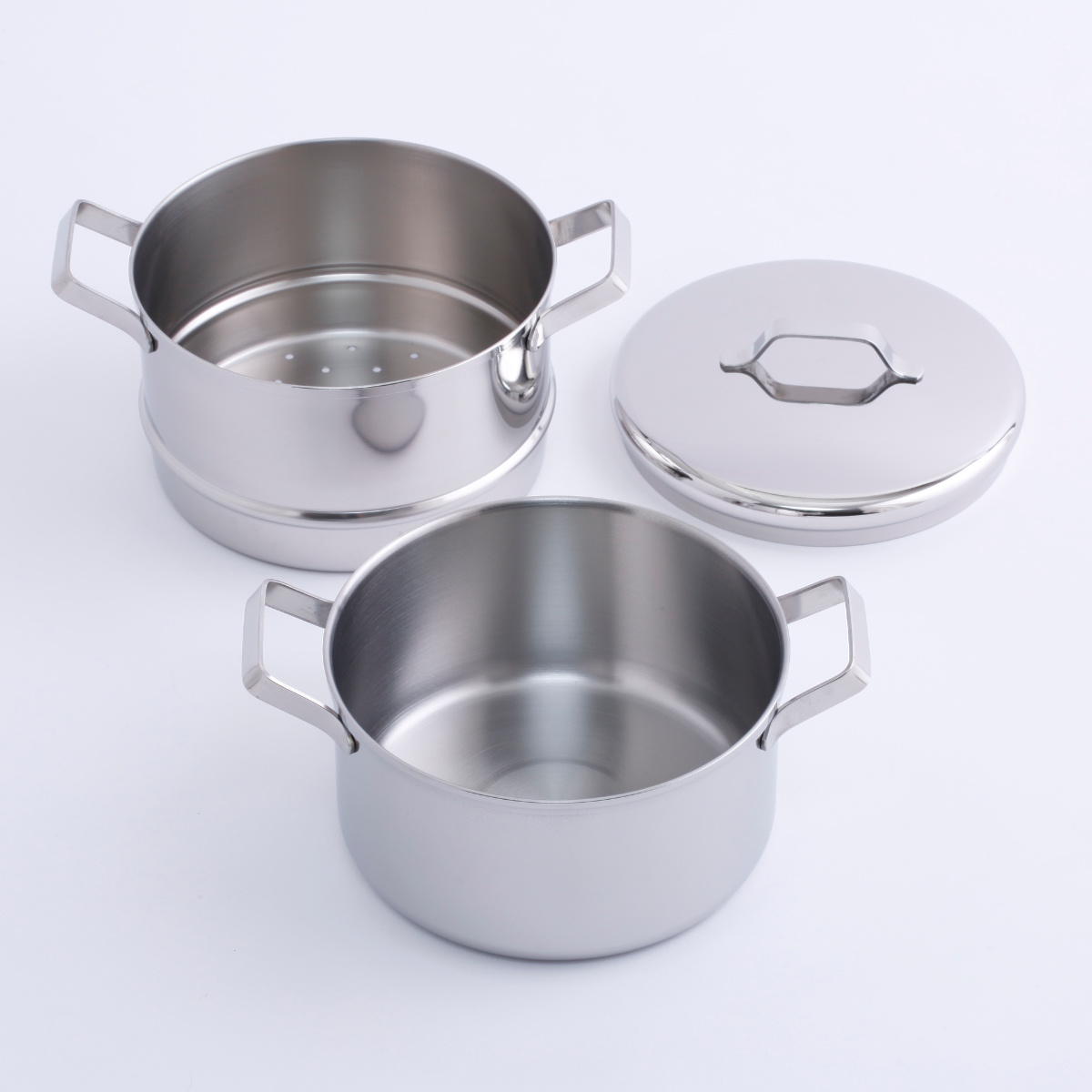 工房アイザワ 蒸し器 ミニ二段蒸し器 14cm ステンレス （ aizawa IH