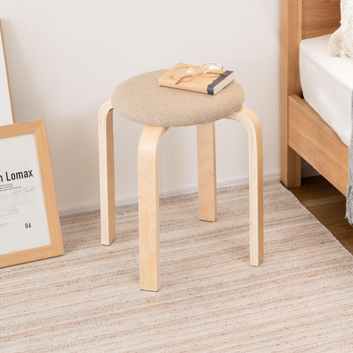 東谷 スツール 高さ45cm スタッキング 完成品 （ 木製 天然木 チェア