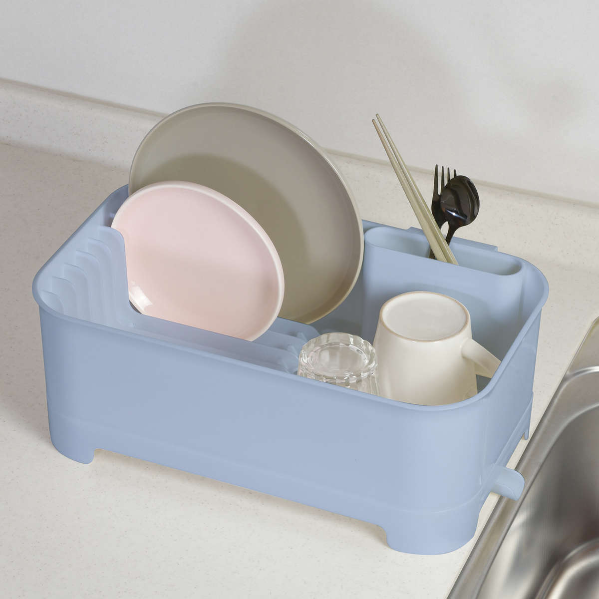 水切りラック ハルミック 水切りカゴ 水が流れ...の詳細画像2