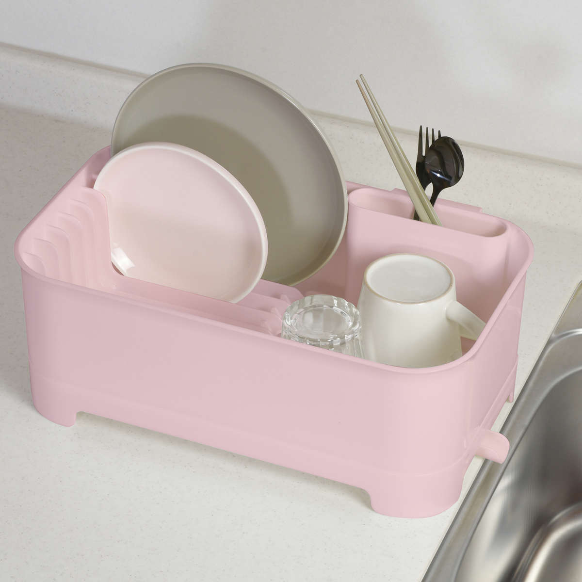 水切りラック ハルミック 水切りカゴ 水が流れ...の詳細画像4