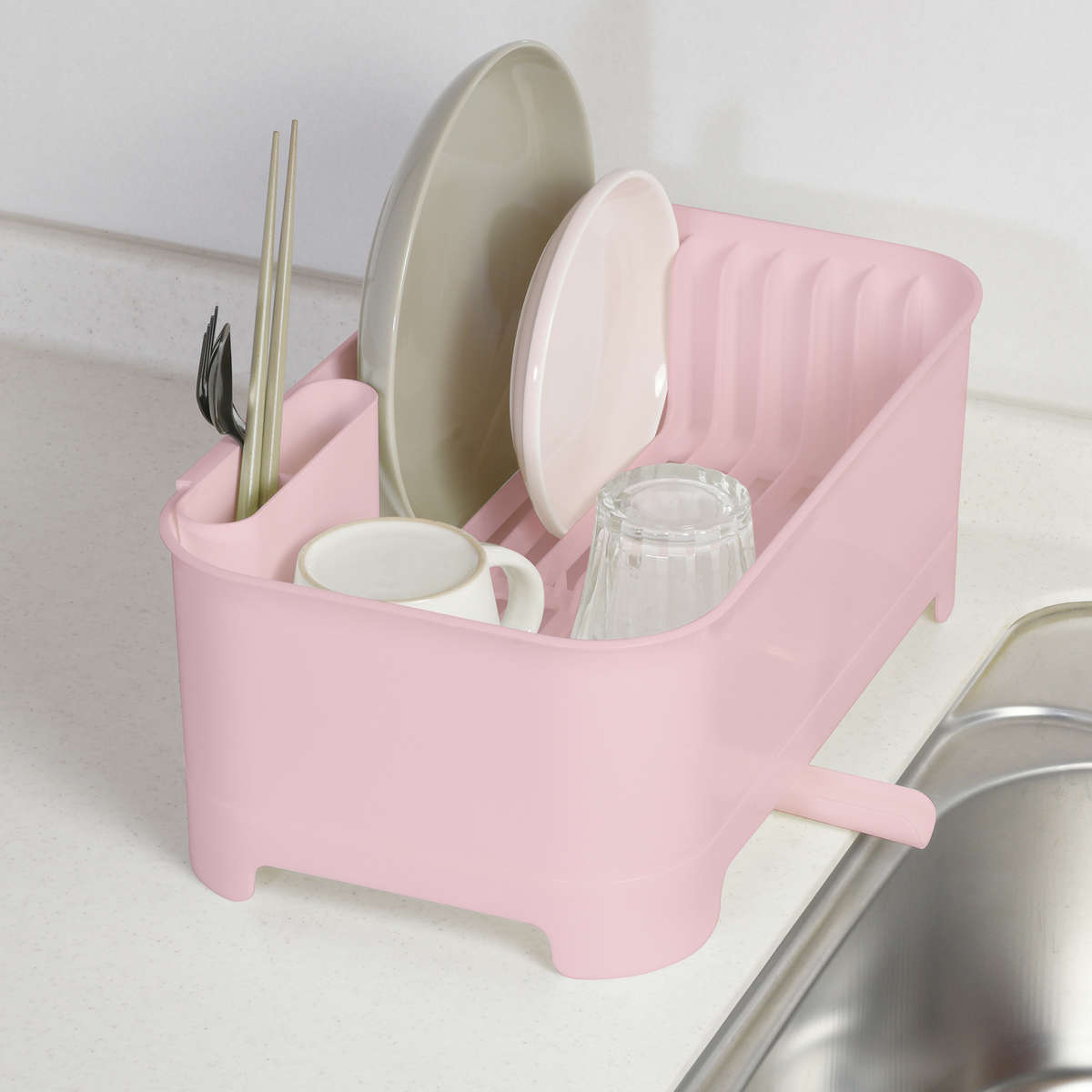 水切りラック ハルミック 水切りカゴ 水が流れ...の詳細画像5