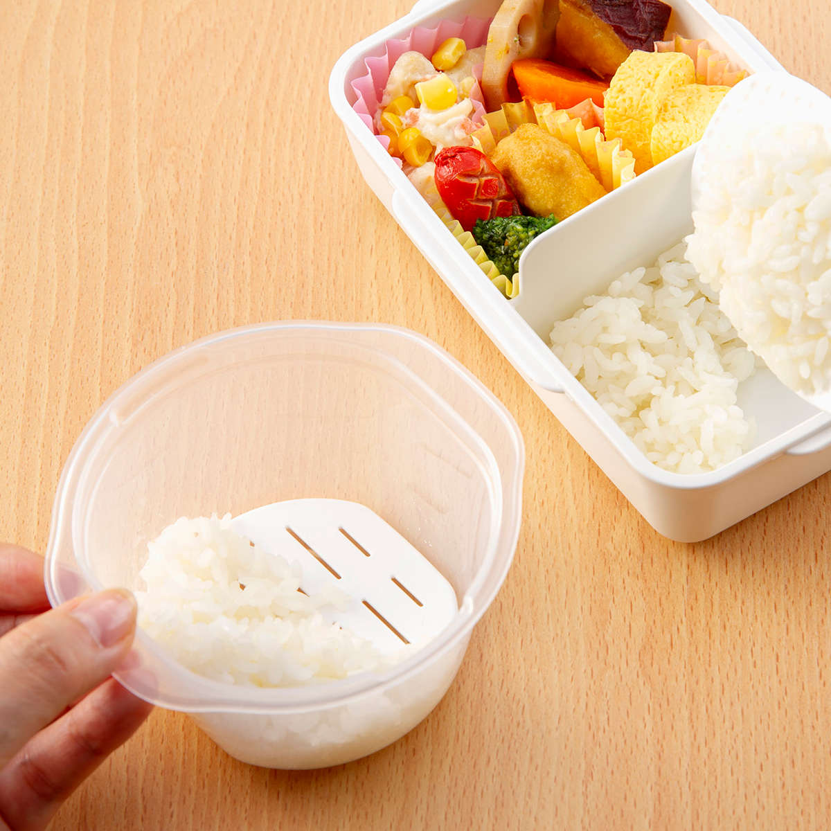 イノマタ化学 保存容器 冷凍ご飯容器 すのこ付き ごはん容器 3個入り