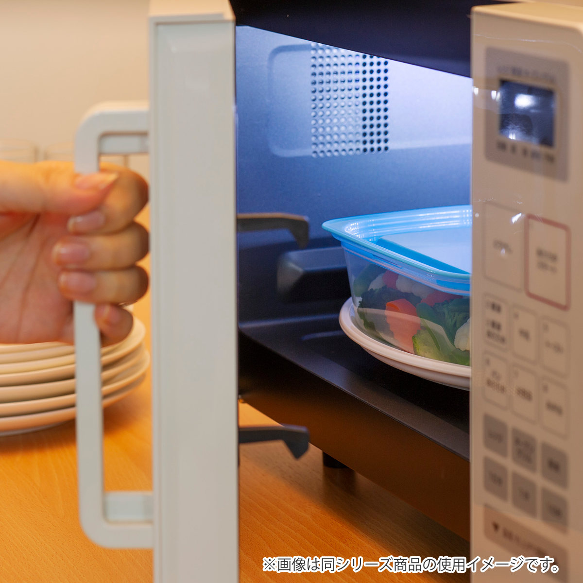 イノマタ化学 保存容器 楽ちんパック 角型 850ml 4色組 （ 容器 フード