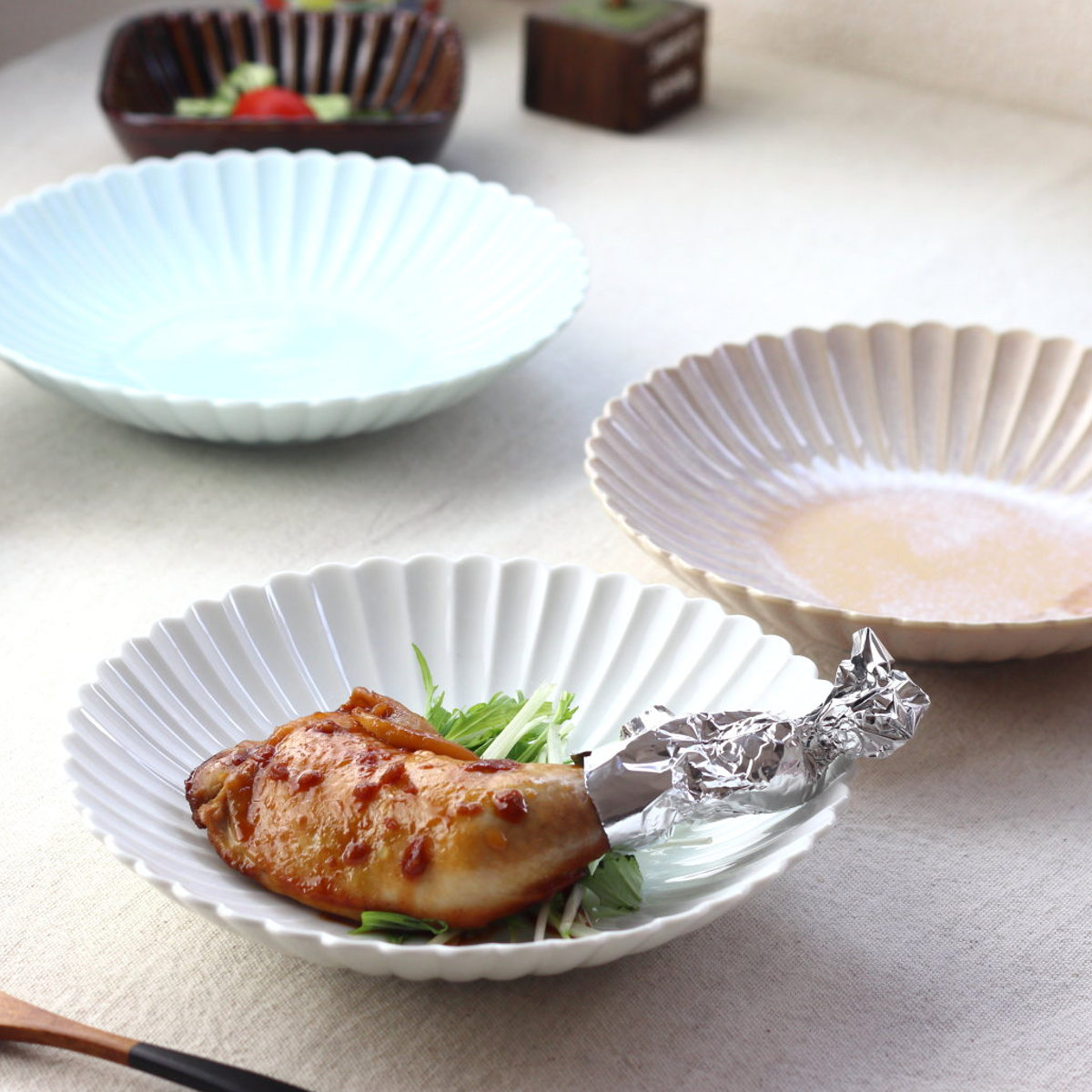 ネクスト（NEXT） 皿 菊花和膳 大皿 21cm （ 電子レンジ対応 食洗機