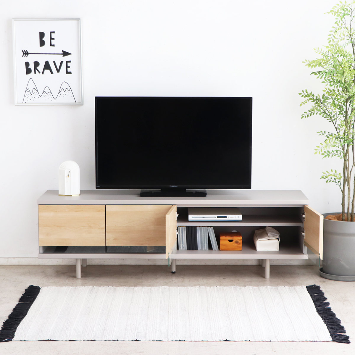 東馬（Tohma） テレビ台 幅152cm カクト 完成品 日本製 脚付き フォー