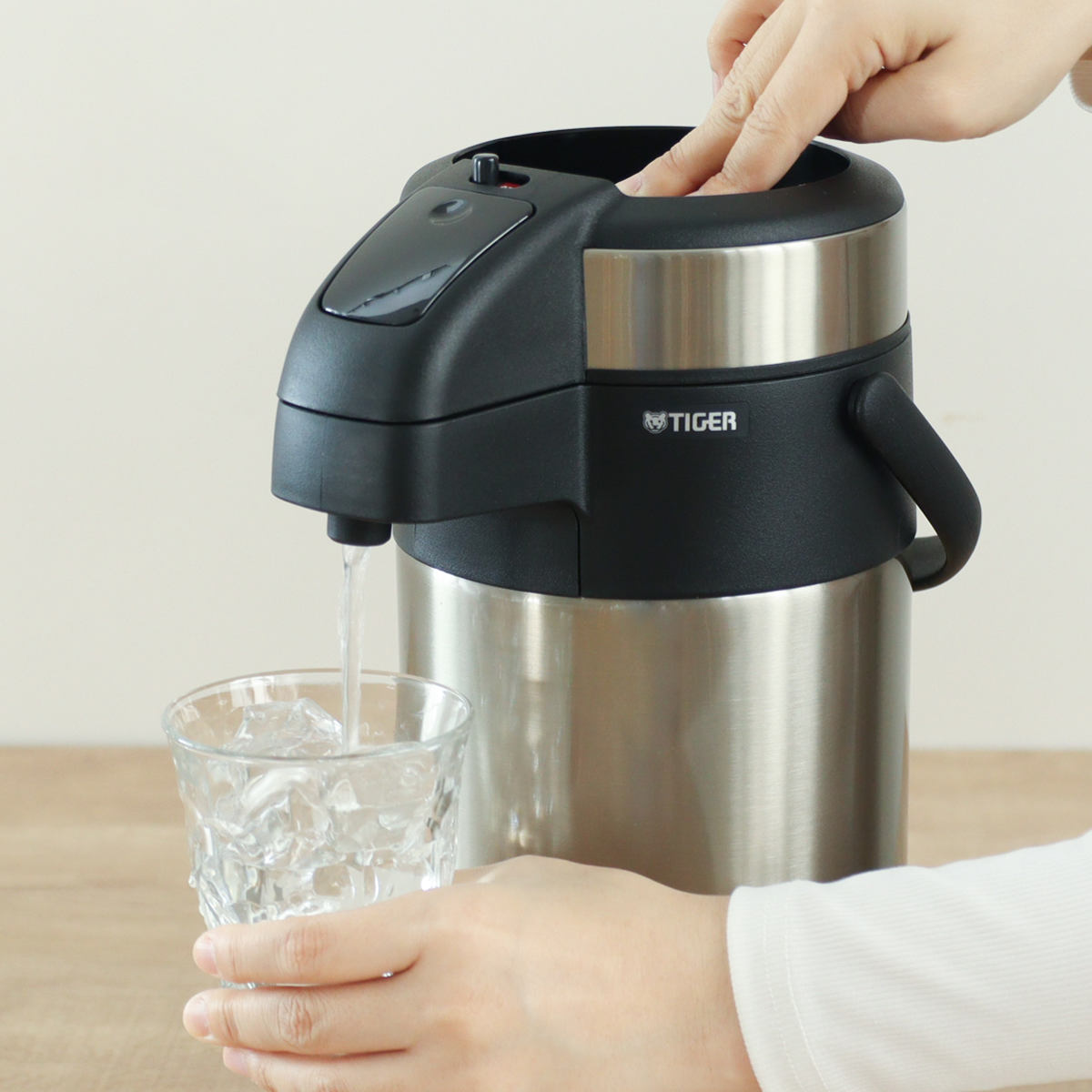 タイガー魔法瓶 タイガー ステンレスポット 4L ステンレスエアポット